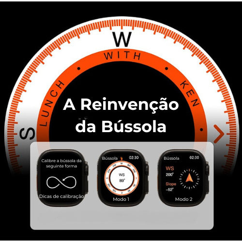 Smartwatch Microwear Relógio Inteligente Bússola Ultra 9 Android e iOS Original